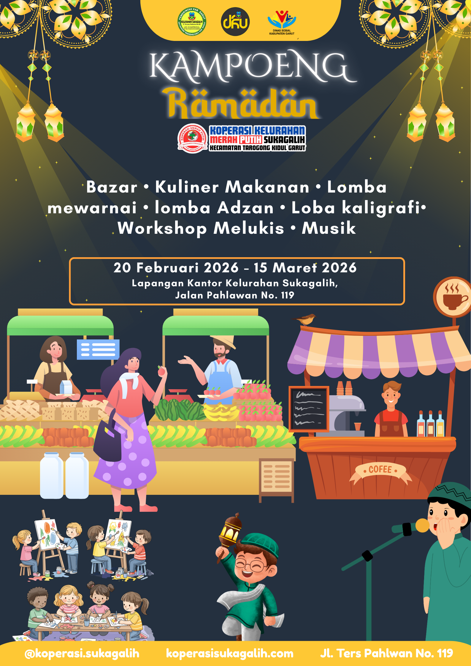 Poster Festival Ramadhan Ilustrasi Meriah